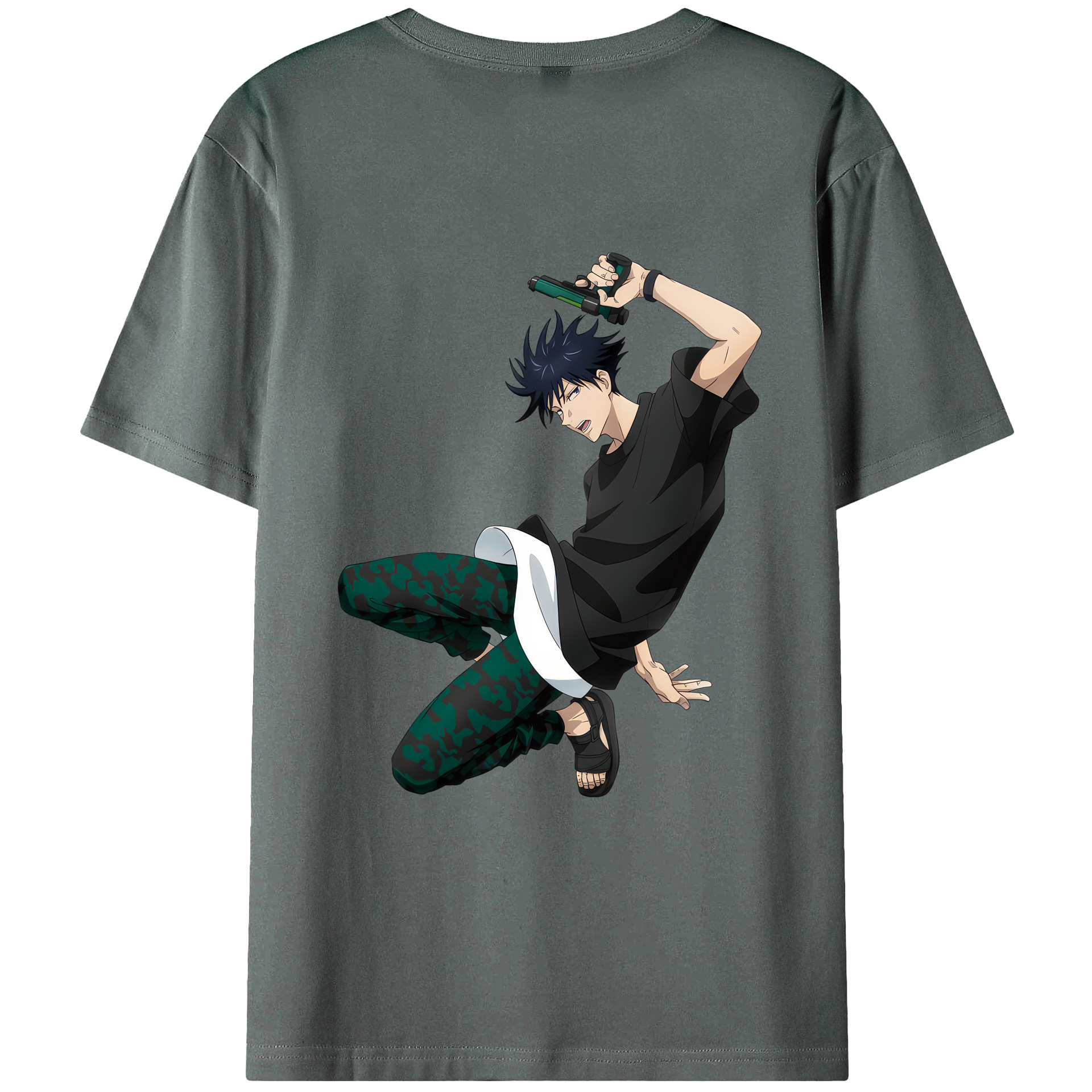 （画像用） 呪術廻戦 Jujutsu Kaisen 綿100％ メンズ半袖Tシャツ（バックプリント） 通気性